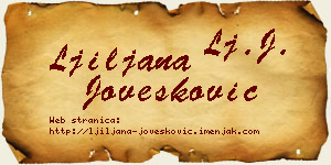 Ljiljana Jovešković vizit kartica